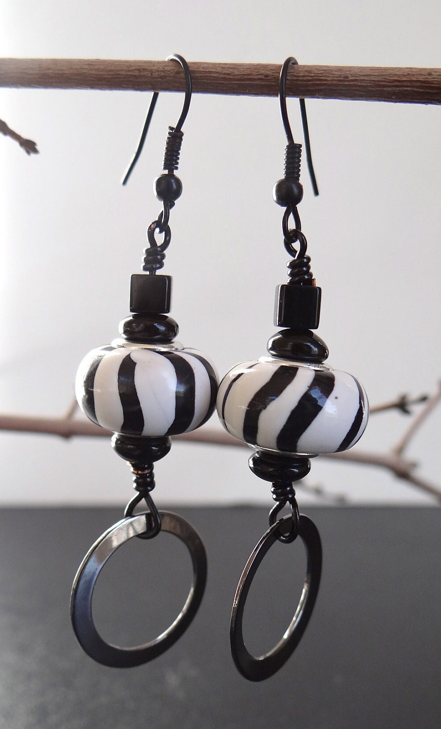 Zebra Pandora Earrings