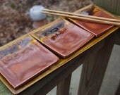 Small Sushi Appetizer Rectangular Serving Set-4 pieces-Ready to Ship