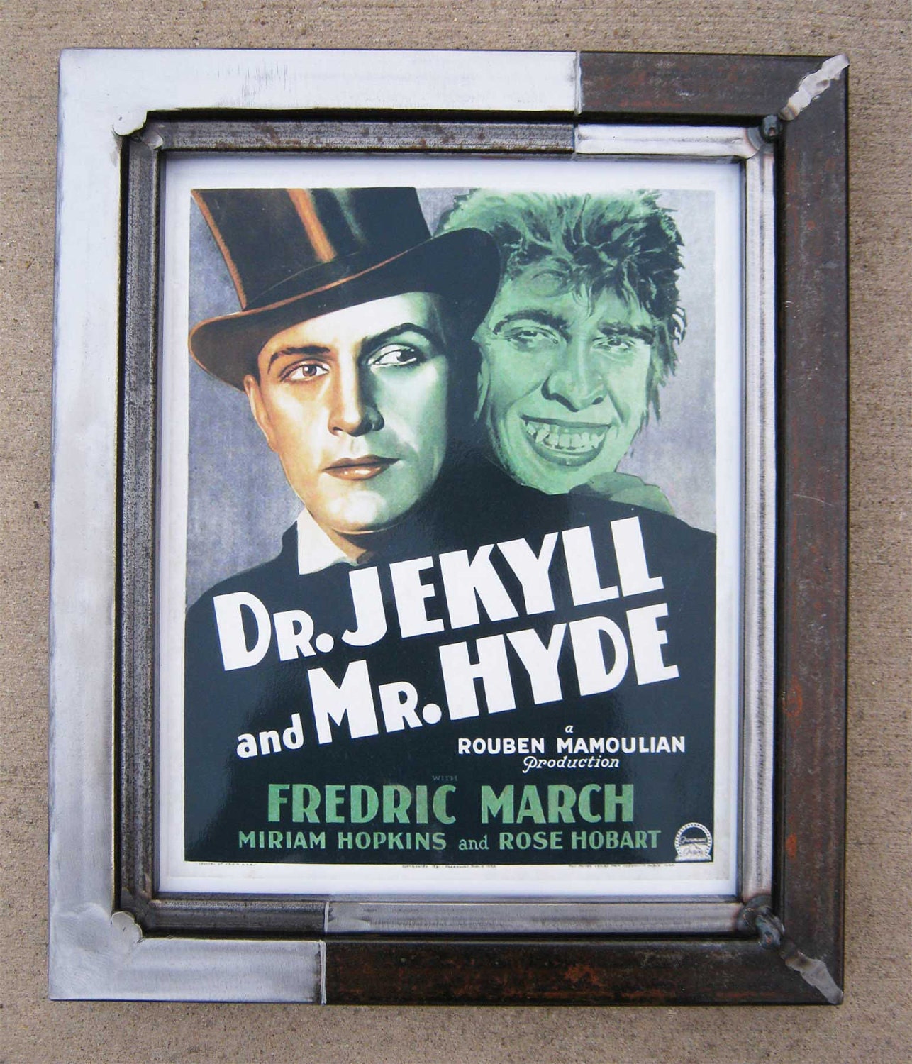 Dr. Jekyll and Mr. Hyde Print With Custom Metal Frame