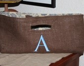 Not Your Usual Wine Bag Personalized Monogrammed  A  Made Ready to Ship Burlap