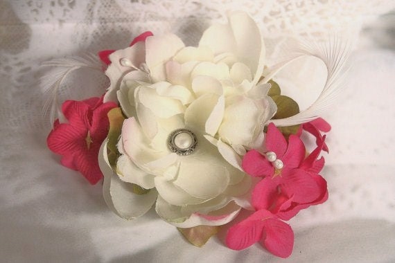 Hairclip/Brooch/Sash Flower, Wedding, Bridal, Accessory, Dress Flower, Clip, Special Occassion, Women, Pink Fashion, Pink Wedding