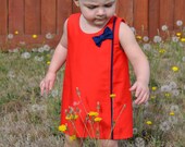Red mod dress- SIZE 18 months  Ready to Ship