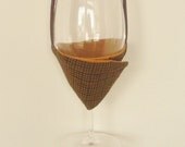 Wine Glass Holder - Brown Plaid