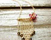 Meyren Fields Pink Tourmaline Gemstone Necklace