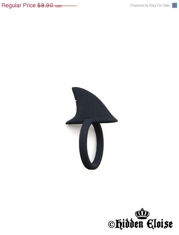 SALE -- Black Orca Killer Whale Ring, Nautical ring, Whale fin ring, Modern ring, whalefin, cool ring, Whale jewellery, whimsical jewelry,