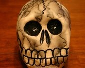 Primitive Horsehair Skull Black and White