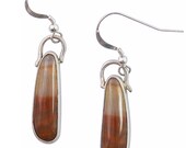 Piranaha Agate Earrings set in Sterling Silver  epire1544