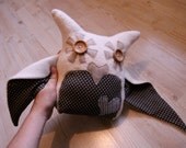Benny The Owl. All Organic Plush Toy / Pillow. Ready To Ship or Custom Colours Available.