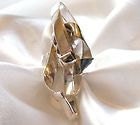 Hallmarked Silver Ribbon Ring US Size 7 1/4, UK size O