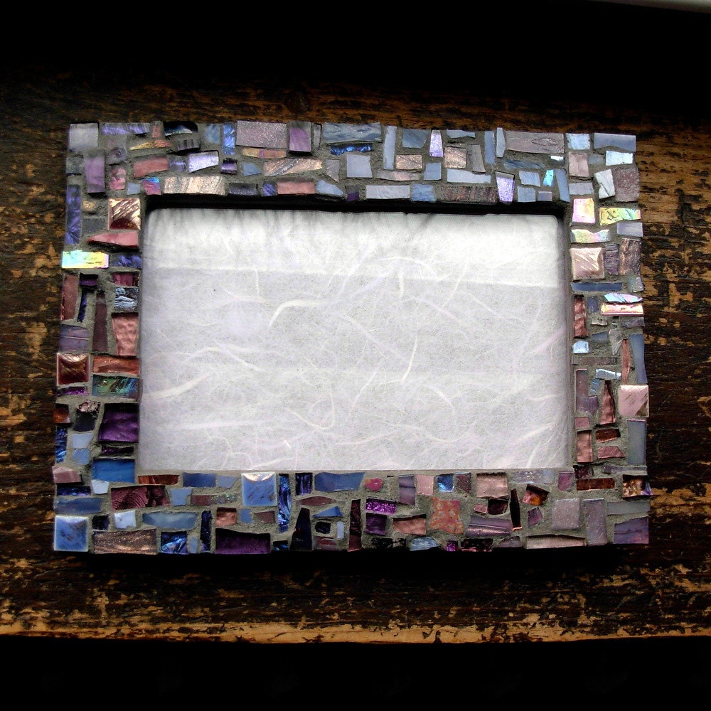 Violet Purple Gradation Mosaic Picture Frame