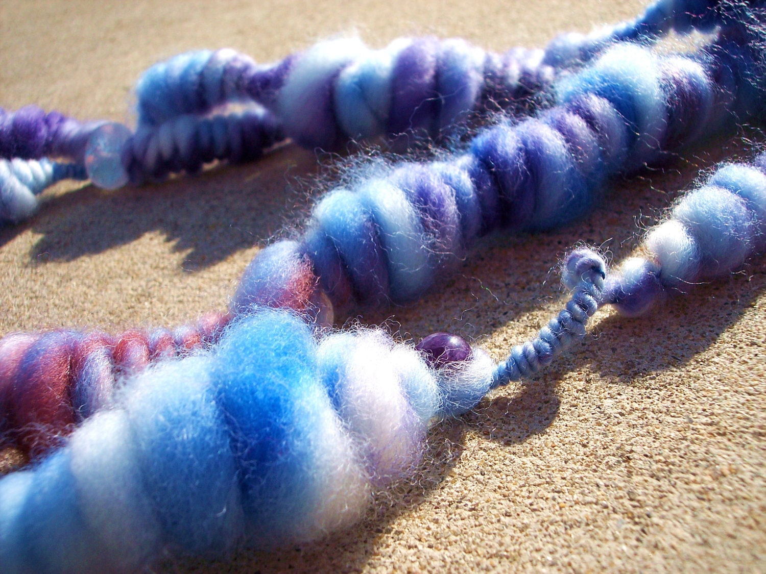 Couture Fiber Art Jewelry: Spiral Back Necklace