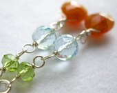 Earth and Water - gemstone color trio on sterling