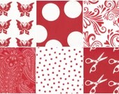 Moda Half Moon Modern Fabric - 6 fat quarters