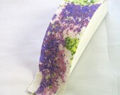 Hannah Rosner cuff bracelet bead pattern peyote stitch lilac