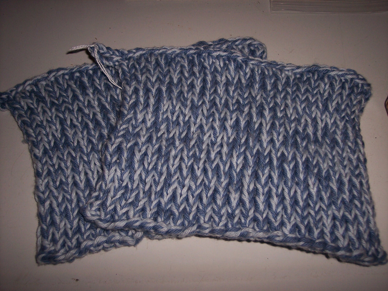 Handknit Potholders, Very Thick,  7" x 7"  Cotton Potholders