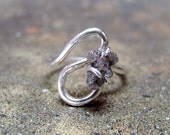 Rough Diamond and Sterling Silver Ring - Artisan Jewellery - Handmade and Designed by A Second Time