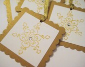 Gold snowflake gift tags (set of 6)