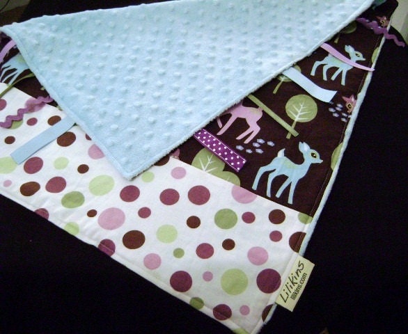 Security Blanket  - Polka-Deer Lilikins Comfort Cloth