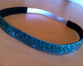 Aquamarine Sparkle Headband (5/8" wide)