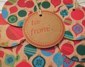 Ornament kraft gift tags set of 10