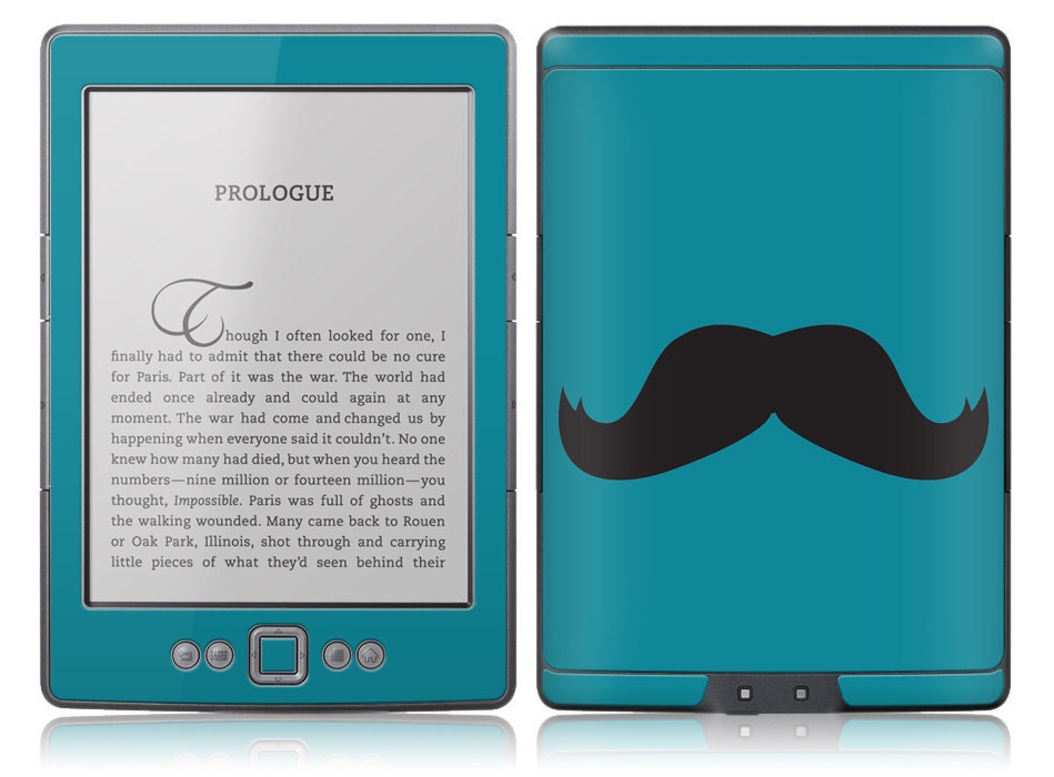 Amazon New Kindle Skin Cover - Mustache