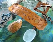 A Pirate's Life For Me - Copper, Seaglass, Seashell, Pearl Necklace