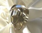 Handmade Sterling Silver Ribbon Ring size 6 (UK Size L 1/5)
