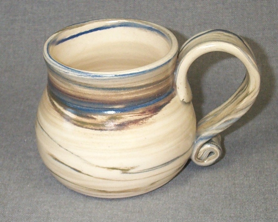 Original Hand Made Stoneware Coffee Mug Agateware 16 oz SHIPS USPS PRIORITY
