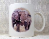 Ceramic Mug with Elephants