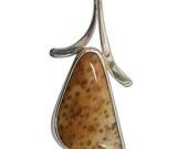 Petrified Palm Wood Pendant set in Sterling Silver  pplmf1554
