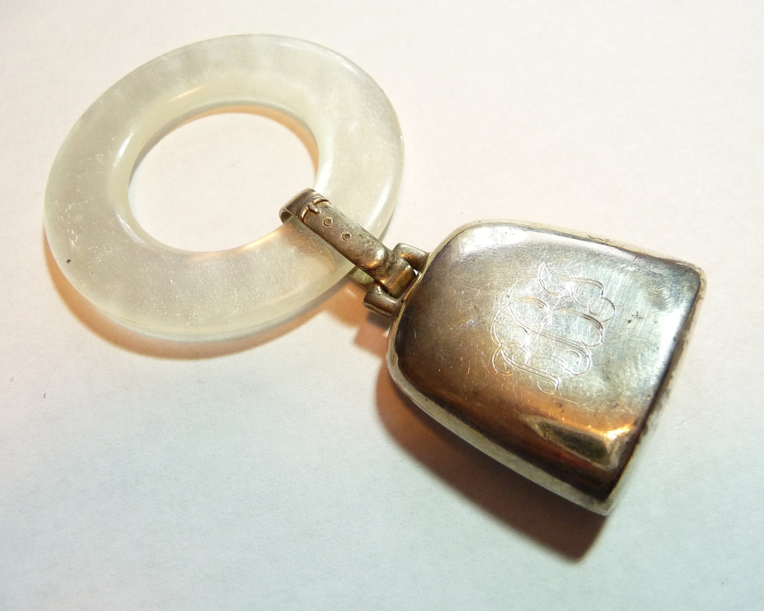 Vintage Sterling Silver Teething Ring Rattle on Etsy