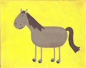 Stanley the Horse - PRINT 8x10 - farm animals art for kids
