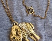 Rhinestone Elephant Necklace