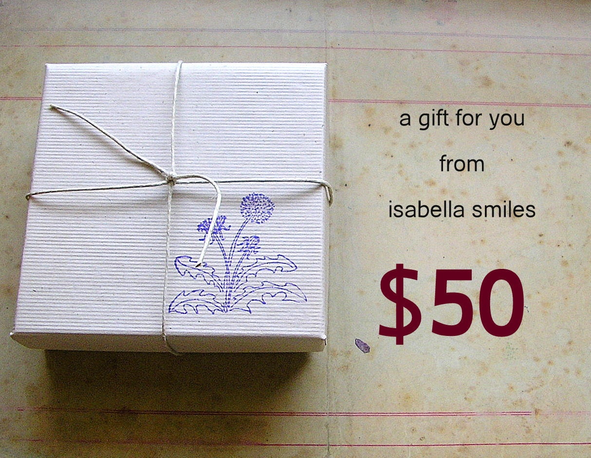 Gift Certificate for Isabella Smiles Jewelry