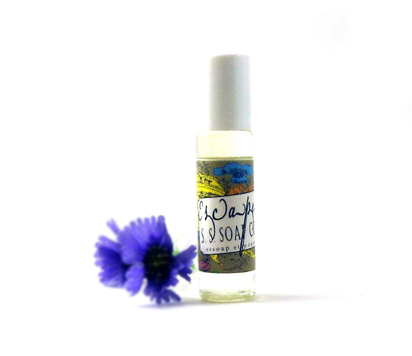 Clary Sage Lavender Ylang Ylang Lemon Perfume Roll On with Essential Oils