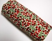 Red and Green Print Fabric Remnant