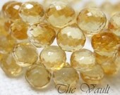 4 Citrine 5-6mm onion faceted briolettes