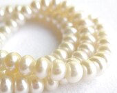 8mm cream white pearl strand 15 inches (destash)