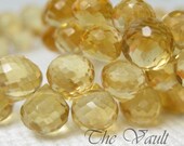 10 Citrine 5-6mm onion faceted briolettes