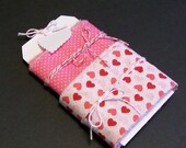 Valentine Fabric Ribbon Kit... Heart Tags/Bakers Twine Assortment... Valentine Gift Wrap... packaging...