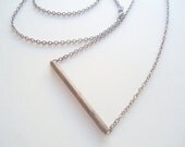 brass bar gunmetal necklace