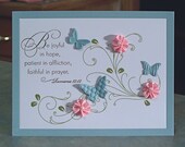Inspirational Greeting Card, Die Cut Butterflies