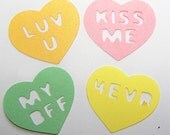 Die Cut Valentine Candy Tag Card Toppers 8 pcs