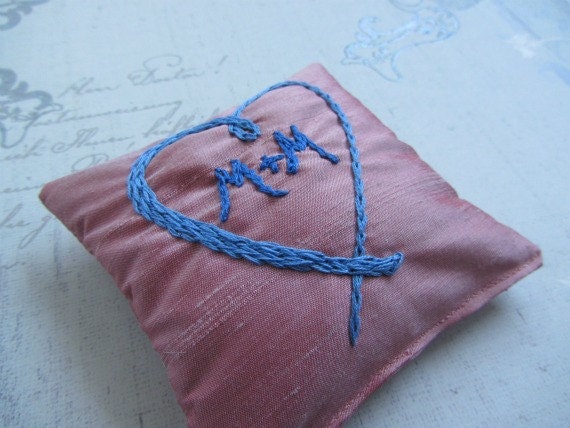 Custom Hand Embroidered Lavender Sachet by Dolce Dreams