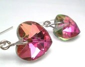 Pink Heart Earrings for Valentine's Day