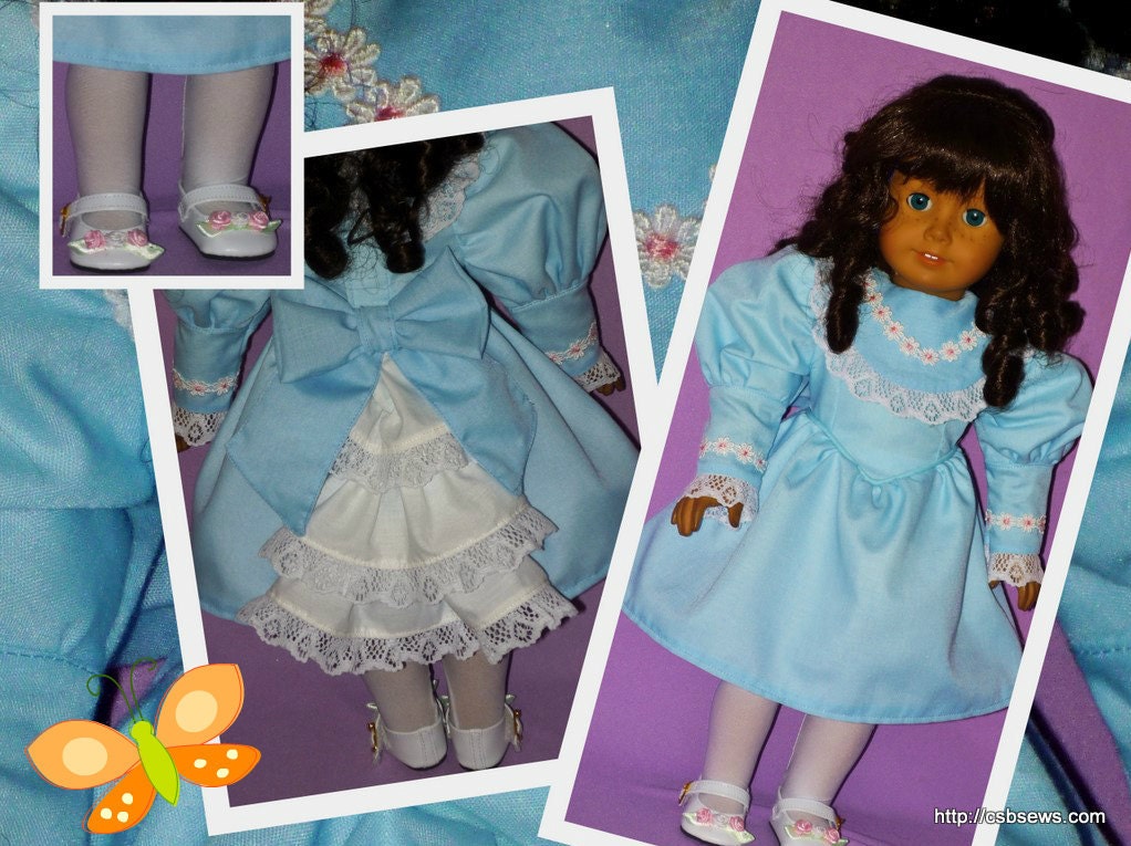 American Girl Doll Samantha - Victorian Dress, Shoes, and Tights