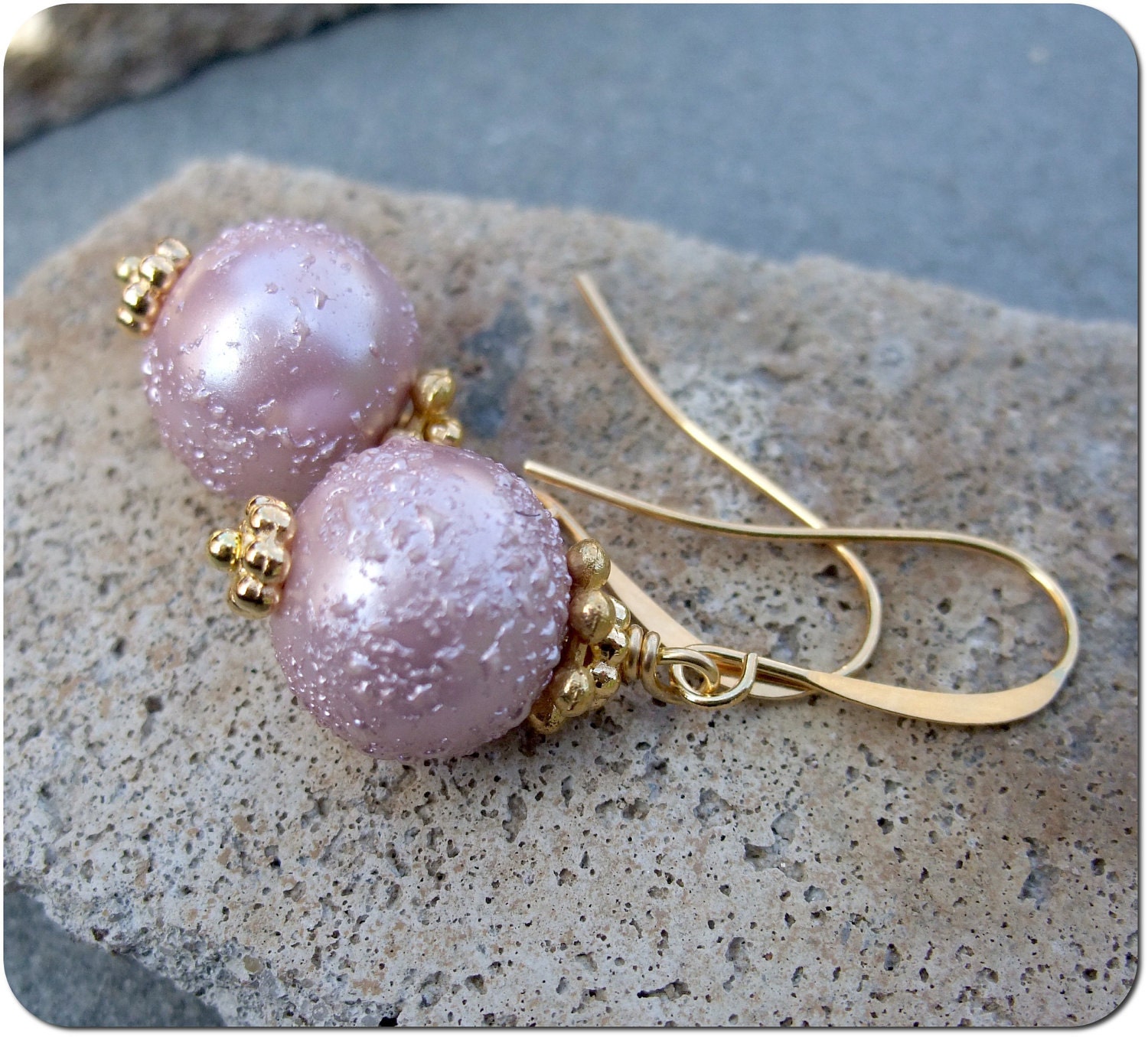 Charity Donation -- Pink and Gold Speckled Earrings -- Donation to Philabundance