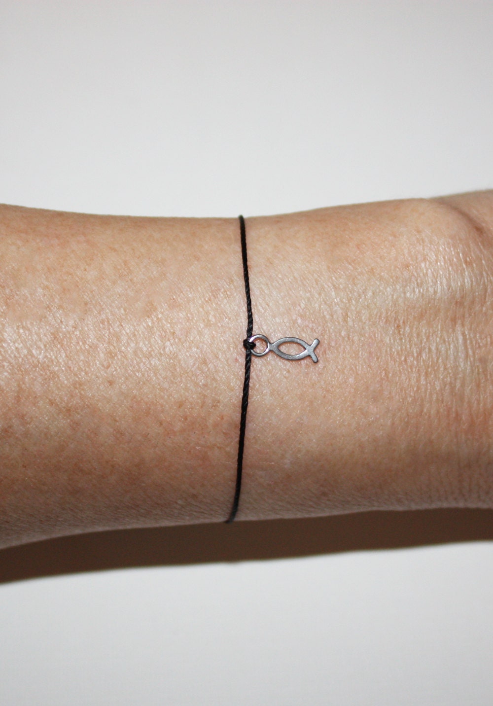 Christian Fish Wish Bracelet - Ichthys - 925 Sterling Silver