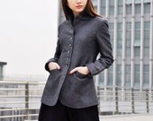 Custom Grey Coat Jacket  - Custom Made