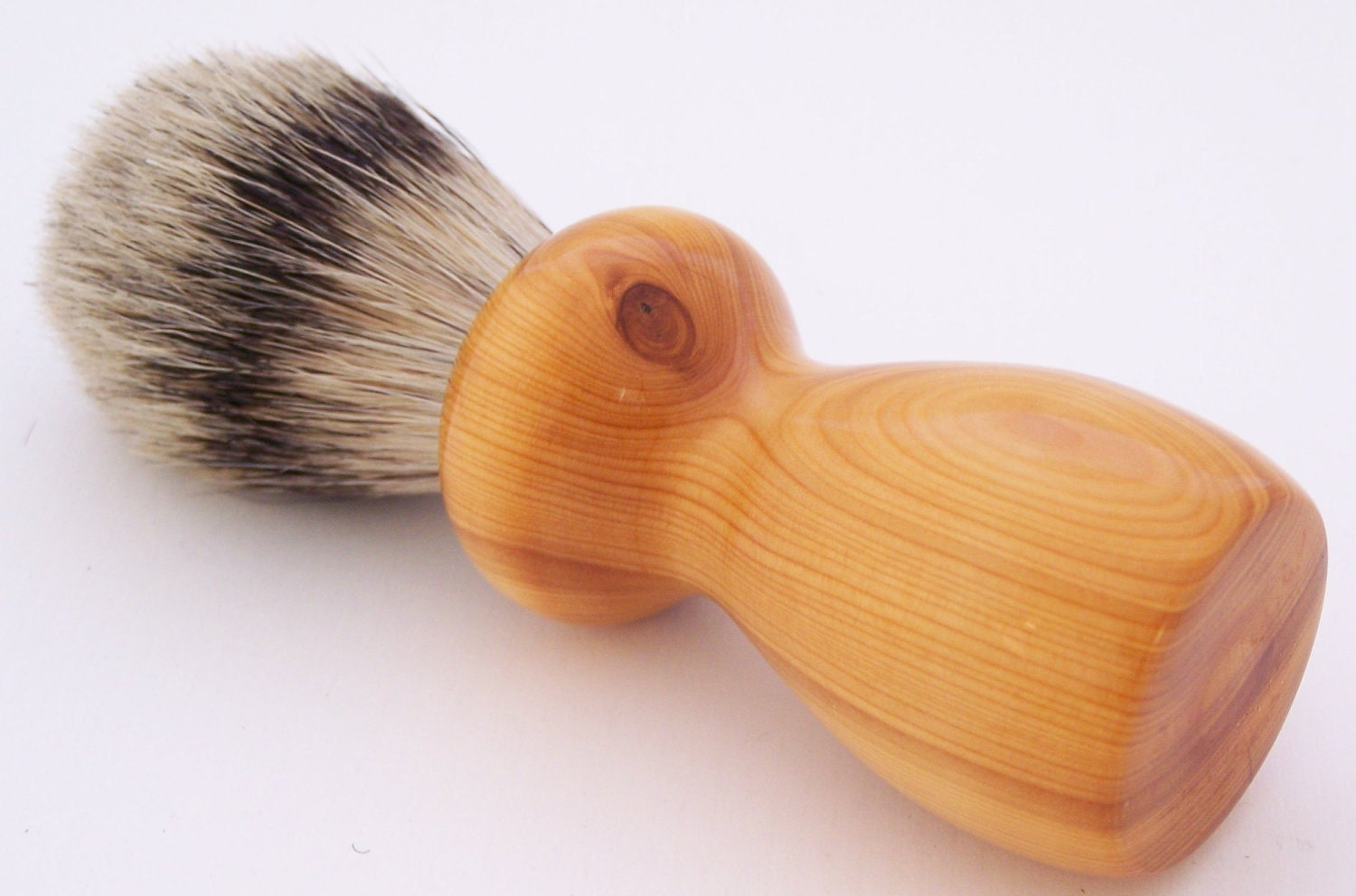 Pacific Yew Wood 20mm Silvertip Badger Shaving Brush (Handmade in USA)